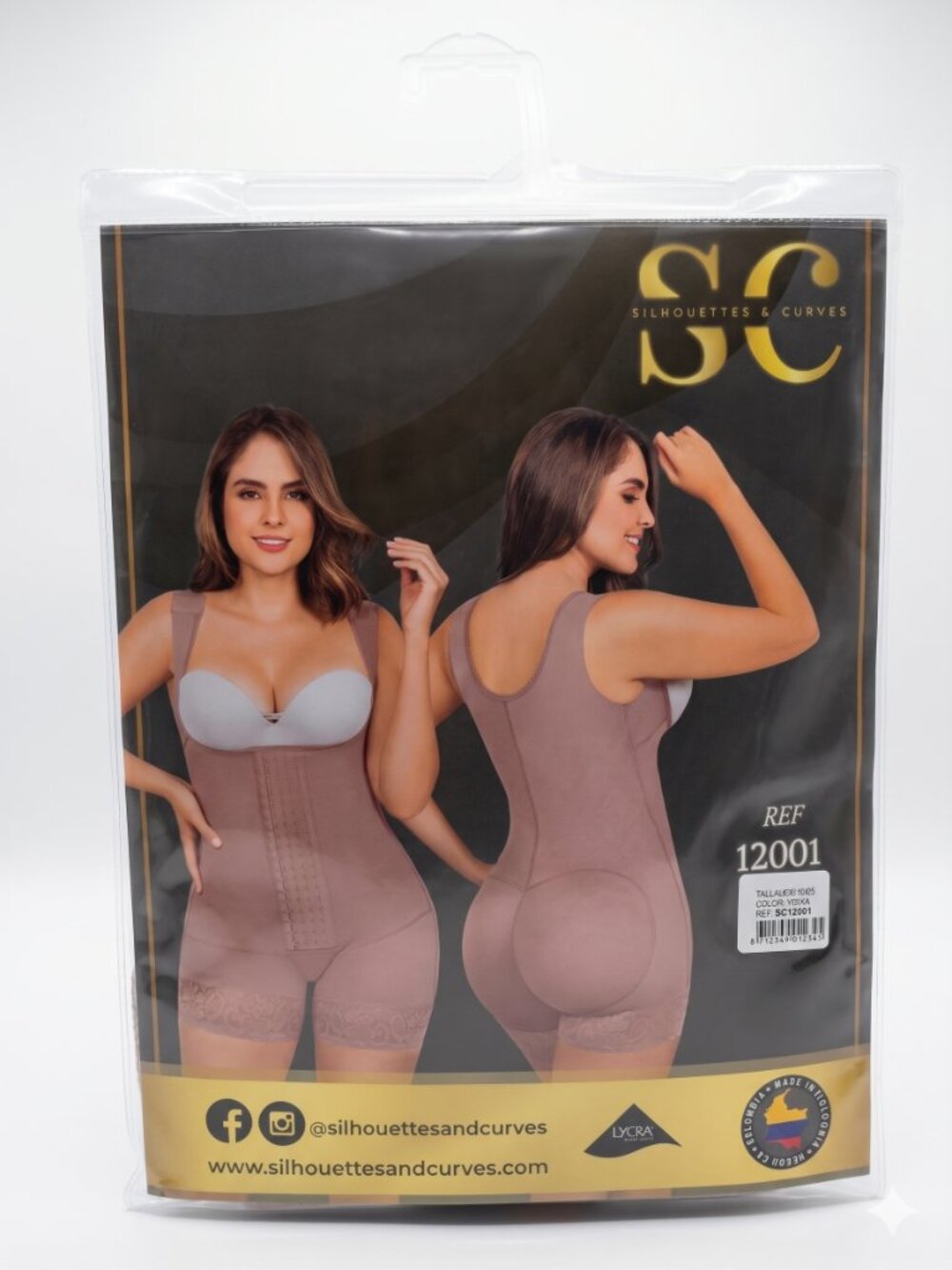 Silhouettes and Curves 12001 Faja Colombiana Butt Lifter Bodysuit Shaper NEW